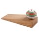 2 Pieces Pea Green Striped Ceramic Floral Door Stoppers